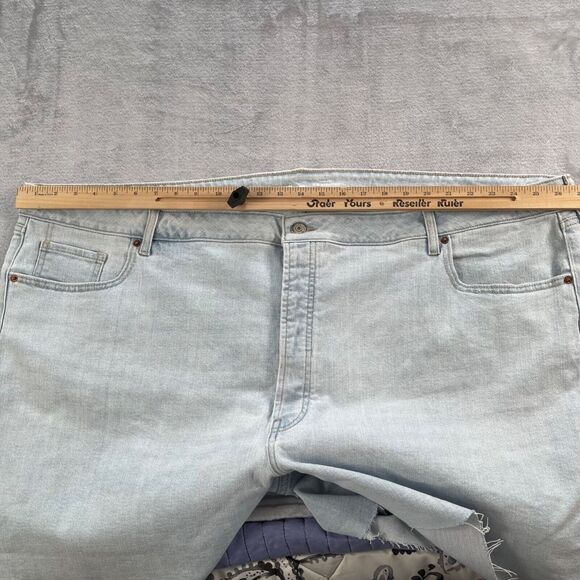 Old Navy Shorts Womens Plus 30 Light Wash OG Straight High Rise Button Fly - Picture 4 of 15